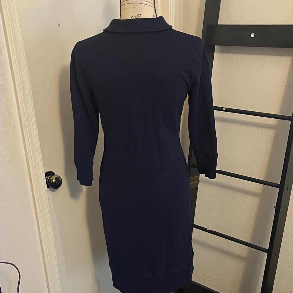Lauren Jeans Co Ralph Lauren Blue Buckle Collar Detail Sweater Dress Equestrian - Picture 4 of 8
